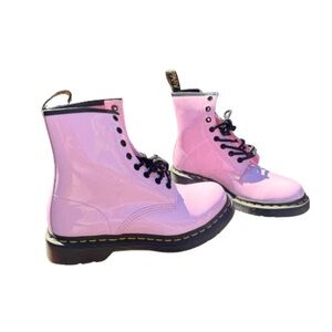 Dr. Martens Glossy Pink Combat Boots